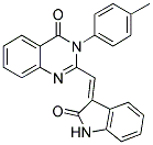 3-(4-METHYLPHENYL)-2-[(Z)-(2-OXO-1,2-DIHYDRO-3H-INDOL-3-YLIDENE)METHYL]QUINAZOLIN-4(3H)-ONE Struktur