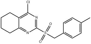 4-CHLORO-2-[(4-METHYLBENZYL)SULFONYL]-5,6,7,8-TETRAHYDROQUINAZOLINE Struktur