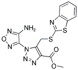 METHYL 1-(4-AMINO-1,2,5-OXADIAZOL-3-YL)-5-[(1,3-BENZOTHIAZOL-2-YLSULFANYL)METHYL]-1H-1,2,3-TRIAZOLE-4-CARBOXYLATE Struktur