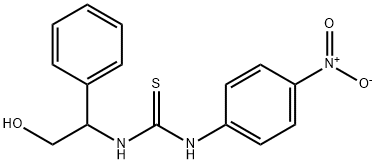 N-(2-HYDROXY-1-PHENYLETHYL)-N'-(4-NITROPHENYL)THIOUREA Struktur