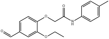 2-(2-ETHOXY-4-FORMYL-PHENOXY)-N-P-TOLYL-ACETAMIDE Struktur