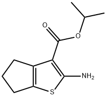 2-AMINO-5,6-DIHYDRO-4 H-CYCLOPENTA[ B ]THIOPHENE-3-CARBOXYLIC ACID ISOPROPYL ESTER Struktur