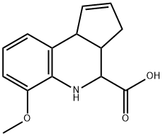 6-METHOXY-3A,4,5,9B-TETRAHYDRO-3H-CYCLOPENTA[C]QUINOLINE-4-CARBOXYLIC ACID Struktur