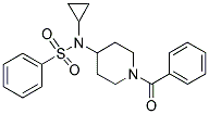 N-(1-BENZOYLPIPERIDIN-4-YL)-N-(CYCLOPROPYL)BENZENESULPHONAMIDE Struktur