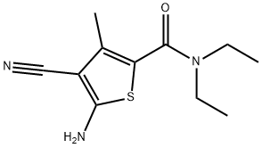 5-AMINO-4-CYANO-N,N-DIETHYL-3-METHYLTHIOPHENE-2-CARBOXAMIDE Struktur