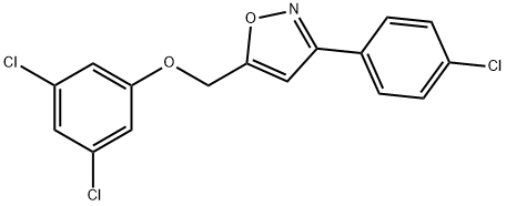 3-(4-CHLOROPHENYL)-5-[(3,5-DICHLOROPHENOXY)METHYL]ISOXAZOLE Struktur