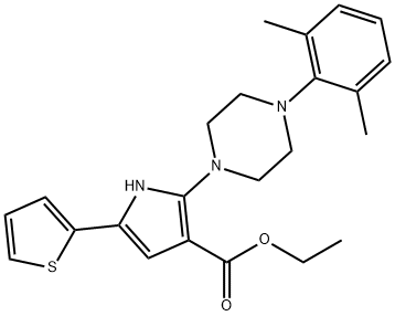 ETHYL 2-[4-(2,6-DIMETHYLPHENYL)PIPERAZINO]-5-(2-THIENYL)-1H-PYRROLE-3-CARBOXYLATE Struktur