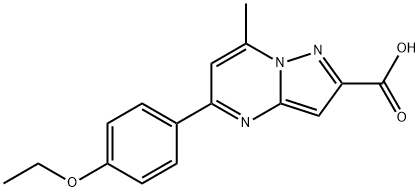 5-(4-ETHOXY-PHENYL)-7-METHYL-PYRAZOLO-[1,5-A]PYRIMIDINE-2-CARBOXYLIC ACID Struktur