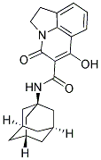 N-(1-ADAMANTYL)-6-HYDROXY-4-OXO-1,2-DIHYDRO-4H-PYRROLO[3,2,1-IJ]QUINOLINE-5-CARBOXAMIDE Struktur