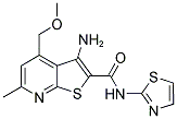 3-AMINO-4-(METHOXYMETHYL)-6-METHYL-N-1,3-THIAZOL-2-YLTHIENO[2,3-B]PYRIDINE-2-CARBOXAMIDE Struktur