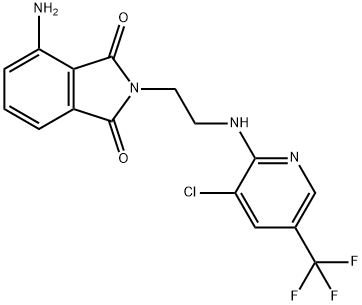 4-AMINO-2-(2-([3-CHLORO-5-(TRIFLUOROMETHYL)-2-PYRIDINYL]AMINO)ETHYL)-1H-ISOINDOLE-1,3(2H)-DIONE Struktur