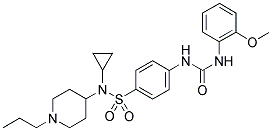 N-[4-((CYCLOPROPYL(1-PROPYLPIPERIDIN-4-YL)AMINO)SULPHONYL)PHENYL]-N'-(2-METHOXYPHENYL)UREA Struktur