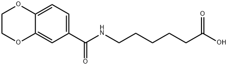 6-[(2,3-DIHYDRO-BENZO[1,4]DIOXINE-6-CARBONYL)-AMINO]-HEXANOIC ACID Struktur