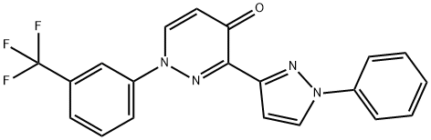 3-(1-PHENYL-1H-PYRAZOL-3-YL)-1-[3-(TRIFLUOROMETHYL)PHENYL]-4(1H)-PYRIDAZINONE Struktur