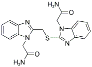 2-[2-(([1-(2-AMINO-2-OXOETHYL)-1H-BENZIMIDAZOL-2-YL]METHYL)THIO)-1H-BENZIMIDAZOL-1-YL]ACETAMIDE Struktur