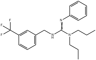 N''-PHENYL-N,N-DIPROPYL-N'-[3-(TRIFLUOROMETHYL)BENZYL]GUANIDINE Struktur