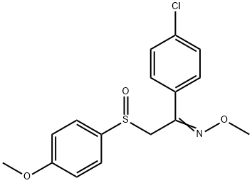 1-(4-CHLOROPHENYL)-2-[(4-METHOXYPHENYL)SULFINYL]-1-ETHANONE O-METHYLOXIME Struktur