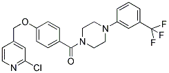 1-[4-((2-CHLOROPYRIDIN-4-YL)METHOXY)BENZOYL]-4-[3-(TRIFLUOROMETHYL)PHENYL]PIPERAZINE Struktur