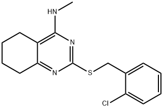 2-[(2-CHLOROBENZYL)SULFANYL]-N-METHYL-5,6,7,8-TETRAHYDRO-4-QUINAZOLINAMINE Struktur