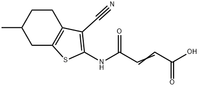 (E)-3-(3-CYANO-6-METHYL-4,5,6,7-TETRAHYDRO-BENZO[B]THIOPHEN-2-YLCARBAMOYL)-ACRYLIC ACID Struktur