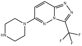 6-PIPERAZINO-3-(TRIFLUOROMETHYL)[1,2,4]TRIAZOLO[4,3-B]PYRIDAZINE Struktur