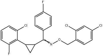 [2-(2-CHLORO-6-FLUOROPHENYL)CYCLOPROPYL](4-FLUOROPHENYL)METHANONE O-(2,4-DICHLOROBENZYL)OXIME Struktur