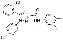 5-(2-CHLOROPHENYL)-1-(4-CHLOROPHENYL)-N-(3,4-DIMETHYLPHENYL)-1H-PYRAZOLE-3-CARBOXAMIDE Struktur