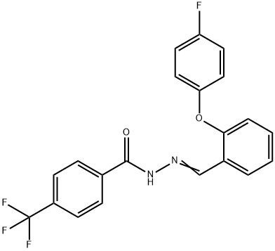 N'-((E)-[2-(4-FLUOROPHENOXY)PHENYL]METHYLIDENE)-4-(TRIFLUOROMETHYL)BENZENECARBOHYDRAZIDE Struktur