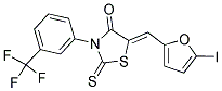 (5Z)-5-[(5-IODO-2-FURYL)METHYLENE]-2-THIOXO-3-[3-(TRIFLUOROMETHYL)PHENYL]-1,3-THIAZOLIDIN-4-ONE Struktur