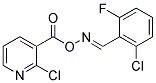 2-CHLORO-3-[(([(2-CHLORO-6-FLUOROPHENYL)METHYLENE]AMINO)OXY)CARBONYL]PYRIDINE Struktur