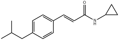 N-CYCLOPROPYL-3-(4-ISOBUTYLPHENYL)ACRYLAMIDE Struktur