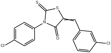 3-(4-CHLOROPHENYL)-5-[(3-CHLOROPHENYL)METHYLENE]-2-THIOXO-1,3-THIAZOLAN-4-ONE Struktur