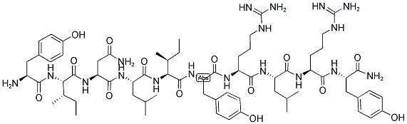 TYR-ILE-ASN-LEU-ILE-TYR-ARG-LEU-ARG-TYR-NH2 Struktur