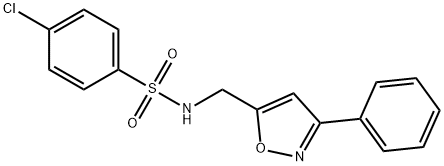 4-CHLORO-N-[(3-PHENYL-5-ISOXAZOLYL)METHYL]BENZENESULFONAMIDE Struktur