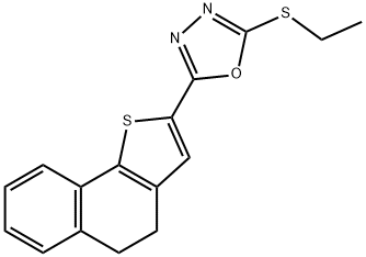 2-(4,5-DIHYDRONAPHTHO[1,2-B]THIOPHEN-2-YL)-5-(ETHYLSULFANYL)-1,3,4-OXADIAZOLE Struktur