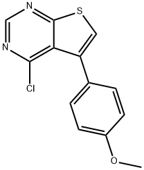 4-CHLORO-5-(4-METHOXYPHENYL)THIENO[2,3-D]PYRIMIDINE Struktur