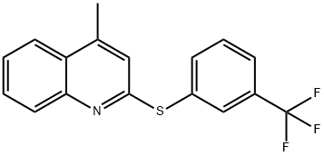 4-METHYL-2-([3-(TRIFLUOROMETHYL)PHENYL]SULFANYL)QUINOLINE Struktur