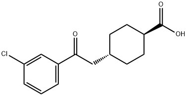 TRANS-4-[2-(3-CHLOROPHENYL)-2-OXOETHYL]CYCLOHEXANE-1-CARBOXYLIC ACID Struktur