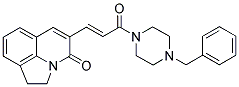 5-[3-(4-BENZYLPIPERAZINO)-3-OXO-(E)-PROPENYL]-1,2-DIHYDRO-PYRROLO[3,2,1-IJ]QUINOLIN-4-ONE Struktur