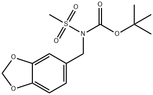 TERT-BUTYL N-(1,3-BENZODIOXOL-5-YLMETHYL)-N-(METHYLSULFONYL)CARBAMATE Struktur