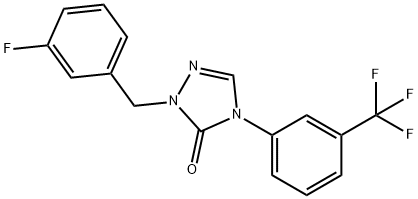 2-(3-FLUOROBENZYL)-4-[3-(TRIFLUOROMETHYL)PHENYL]-2,4-DIHYDRO-3H-1,2,4-TRIAZOL-3-ONE Struktur