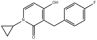 1-CYCLOPROPYL-3-(4-FLUOROBENZYL)-4-HYDROXY-2(1H)-PYRIDINONE Struktur