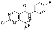 2-CHLORO-N-(4-FLUORO-2-METHYLPHENYL)-4-(TRIFLUOROMETHYL)PYRIMIDINE-5-CARBOXAMIDE Struktur