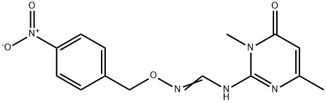 N'-(1,4-DIMETHYL-6-OXO-1,6-DIHYDRO-2-PYRIMIDINYL)-N-[(4-NITROBENZYL)OXY]IMINOFORMAMIDE Struktur