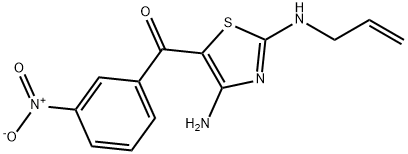 [2-(ALLYLAMINO)-4-AMINO-1,3-THIAZOL-5-YL](3-NITROPHENYL)METHANONE Struktur