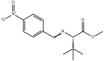 METHYL 3,3-DIMETHYL-2-([(E)-(4-NITROPHENYL)METHYLIDENE]AMINO)BUTANOATE Struktur