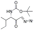 (3S,4S)-N-TERT-BUTOXYCARBONYLISOLEUCINYL DIAZOMETHANE Struktur