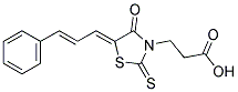 3-[4-OXO-5-(3-PHENYL-ALLYLIDENE)-2-THIOXO-THIAZOLIDIN-3-YL]-PROPIONIC ACID Struktur