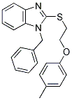 1-BENZYL-2-([2-(4-METHYLPHENOXY)ETHYL]THIO)-1H-BENZIMIDAZOLE Struktur