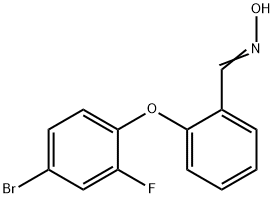 2-(4-BROMO-2-FLUOROPHENOXY)BENZENECARBALDEHYDE OXIME Struktur